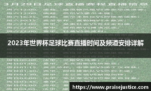 2023年世界杯足球比赛直播时间及频道安排详解